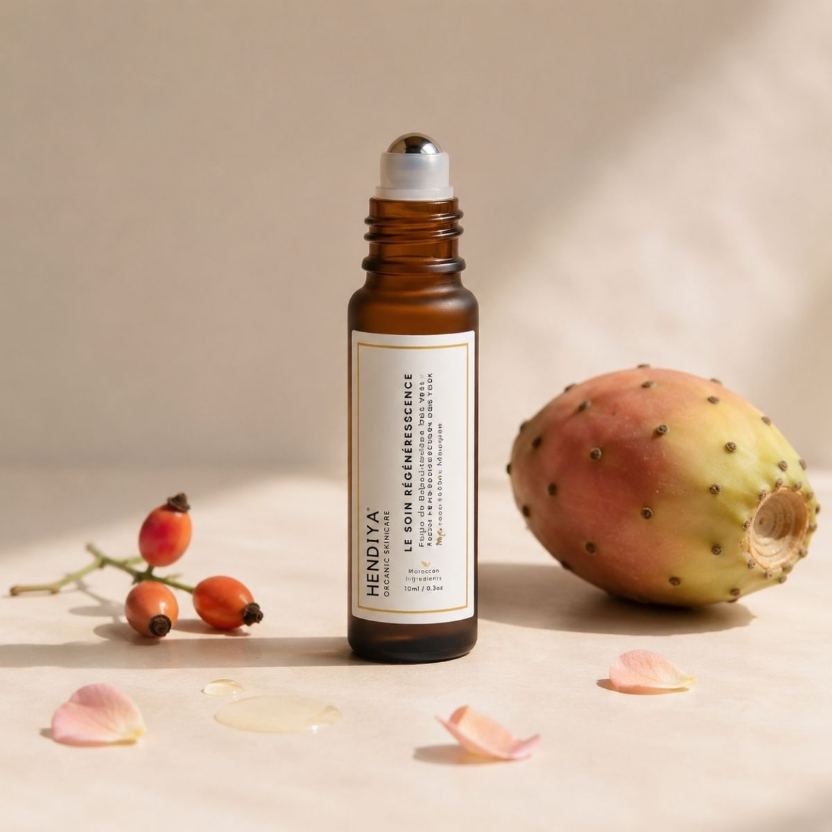 Le Soin Régénérescence, roll-on contour des yeux bio Hendiya® à la figue de barbarie et à la rose musquée