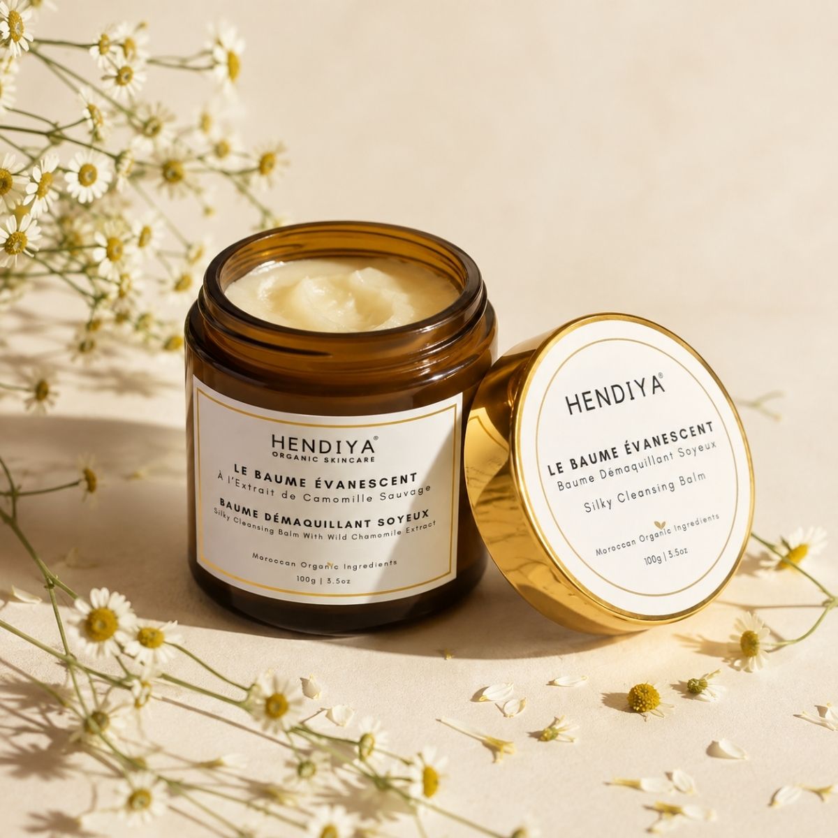 Le Baume Évanescent, Hendiya® organic melting cleansing balm with chamomile