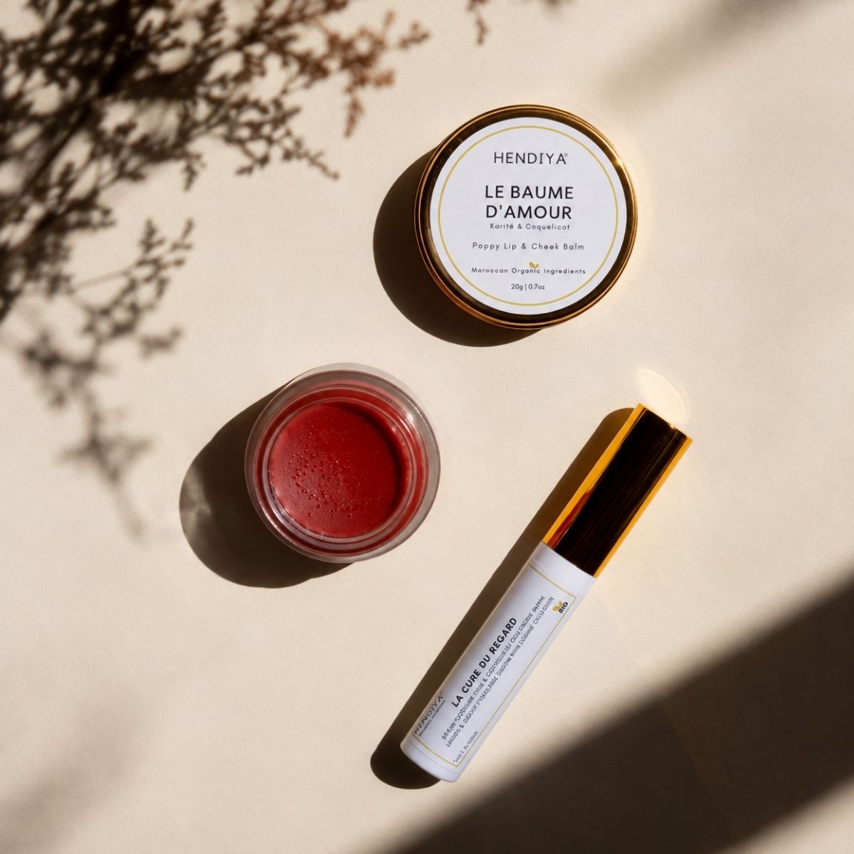 Baume d'Amour Hendiya dans une routine maquillage naturel