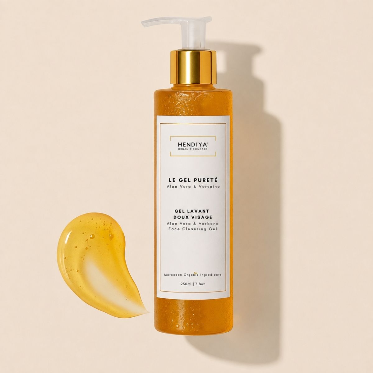 Le Gel Pureté bottle by Hendiya®, gentle aloe vera and argan face wash