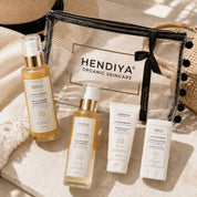 Coffret d'Été Hendiya, rituel solaire SPF30/50+ avec trousse de plage