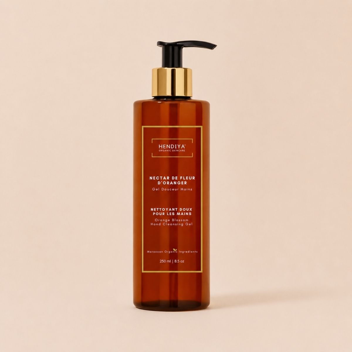 Flacon de Nectar de Fleur d'Oranger Hendiya®, gel lavant mains bio parfumé à la fleur d'oranger