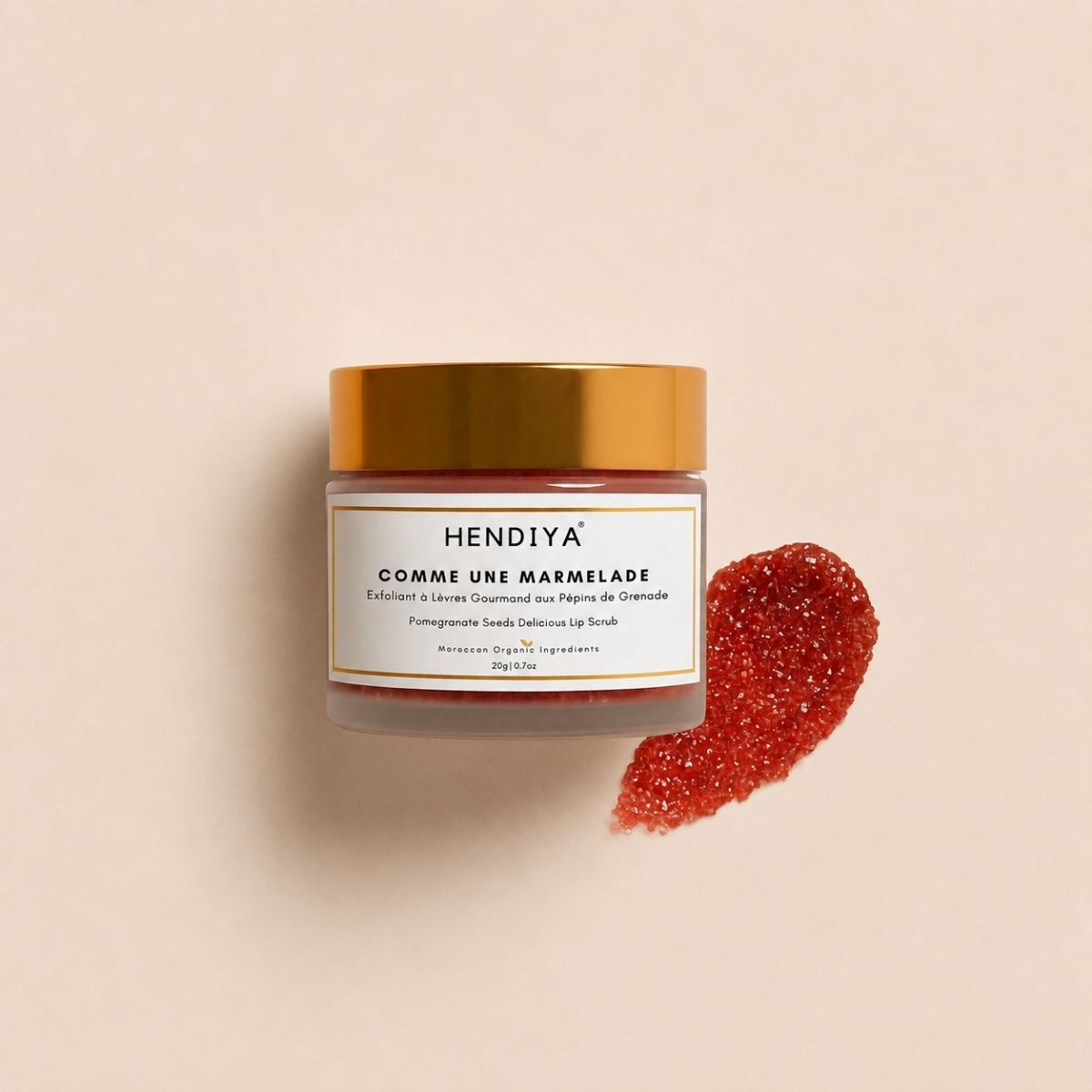 Comme Une Marmelade by Hendiya, organic sugar and pomegranate lip scrub