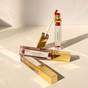 Range of natural Hendiya lipsticks, including Le Rouge Carmin